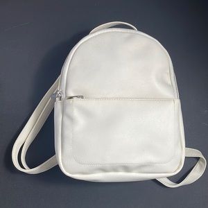 White backpack purse